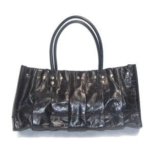 Vintage MITZI BAKER Black Leather Handbag